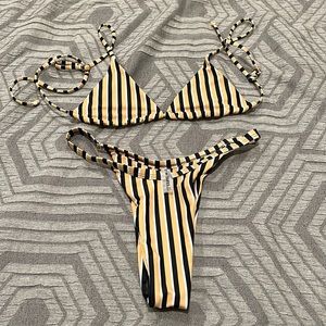 Brazilian striped bikini